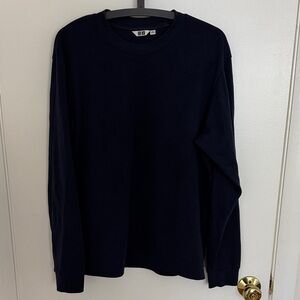 Uniqlo AIRism Navy Long Sleeve Tshirt Medium